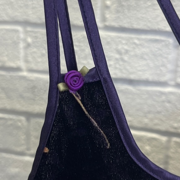 VTG Expressions‎ California Dynasty Velvet Floral Slip Dress Womens Whimsigoth - Picture 8 of 9